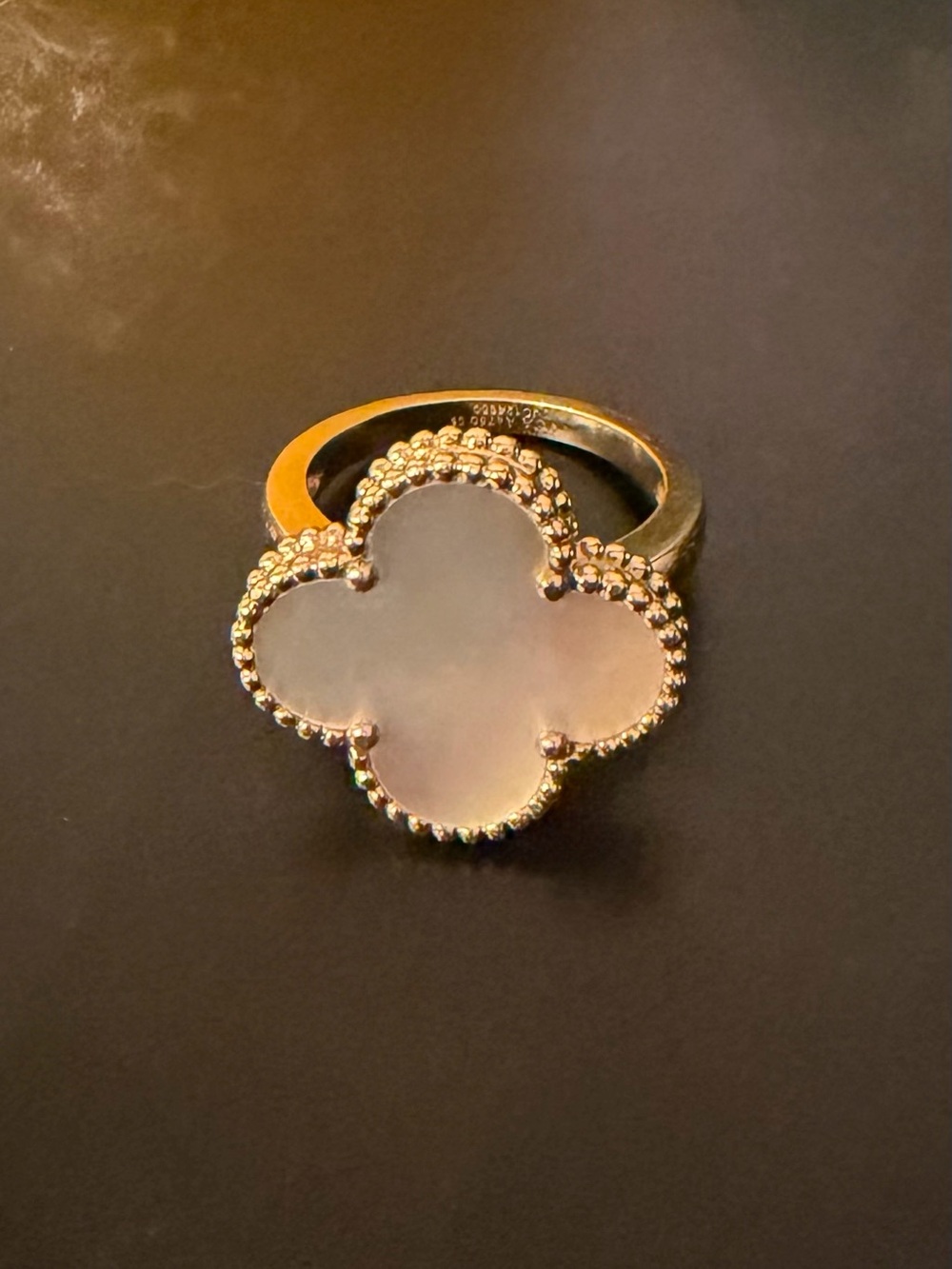 Van Cleef & Arpels Magic Alhambra Ring 18K Yellow Gold Mother-of-Pearl Size 55